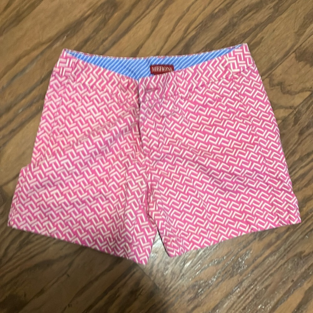 Mizzen+Main Blue and Pink Striped Shorts
